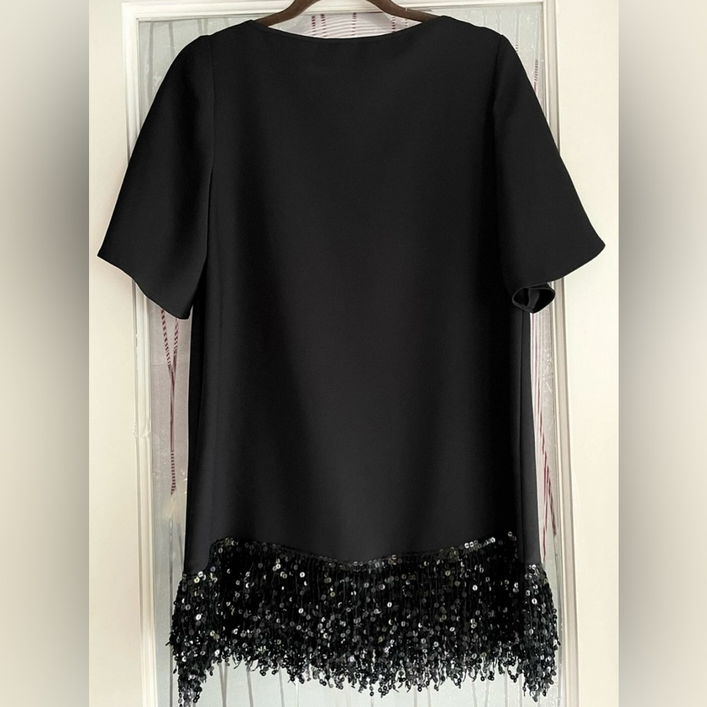 Kate Spade Black Mini Dress with Sequin Fringe - Picture 8 of 16